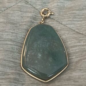 Park Lane Green Genuine Agate Clip on Pendant
